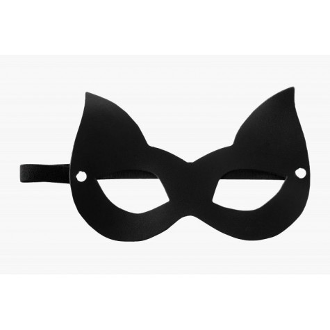 Черная маска "Кошечка" с ушками